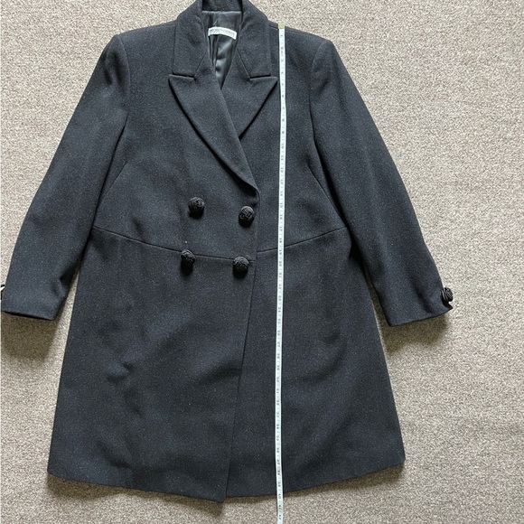 Vintage Emporio Armani Long Wool Trench Overcoat Made in Italy Womens 44 / L/XL - Picture 16 of 16